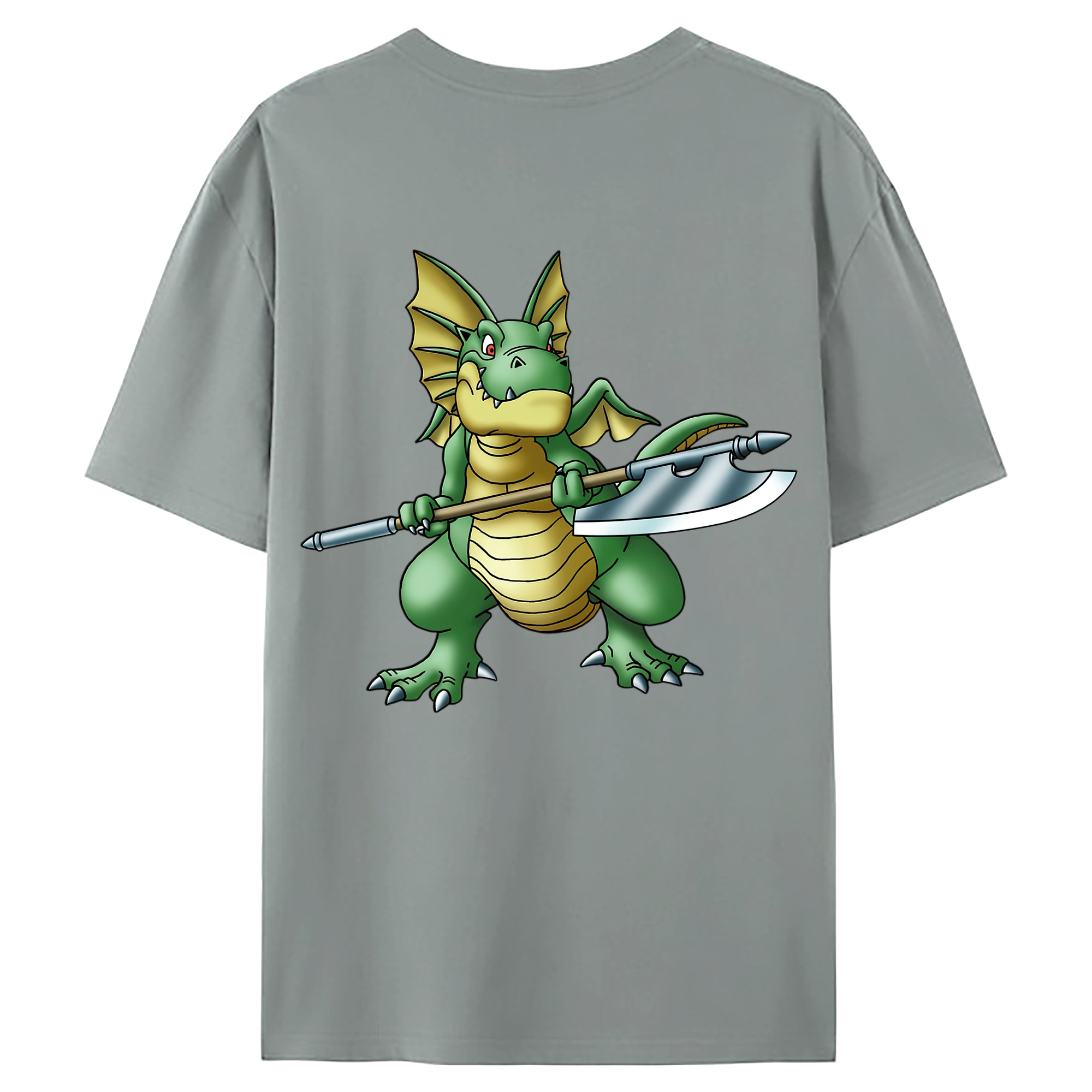 （画像用） ドラゴンクエスト Doragon Kuesuto Dragon Quest 綿100％ メンズ半袖Tシャツ（バックプリント） 通気性